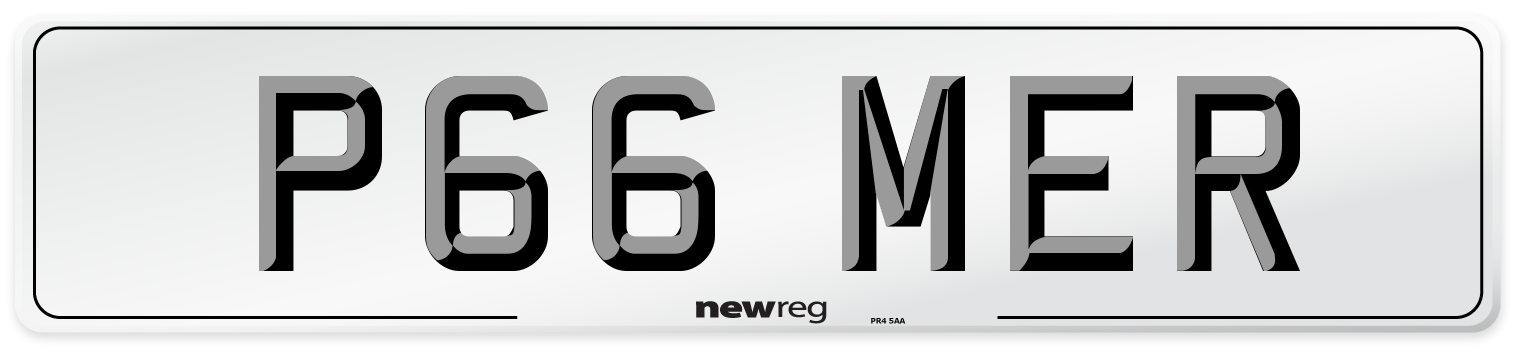 P66 MER Number Plate from New Reg